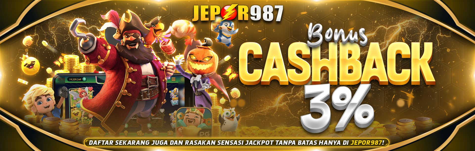 JEPOR987 BONUS CASHBACK 3$
