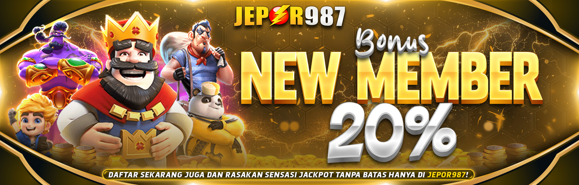 BONUS NEW MEMBER 20% JEPOR987
